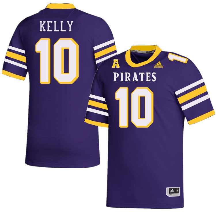 Men #10 Casey Kelly ECU Pirates College Football Jerseys Stitched-Throwback